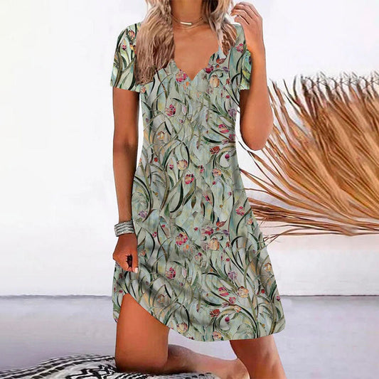 Robe à imprimé floral frais