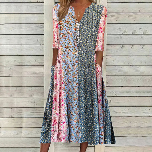Robe décontractée à imprimé floral