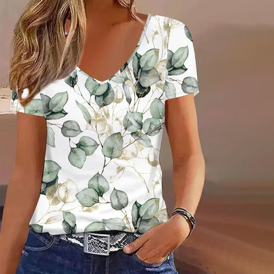 Casual T-Shirt avec imprimé floral